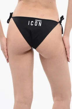 ICON Slip Bikini in Tinta Unita con Laccetti>Dsquared2 Online