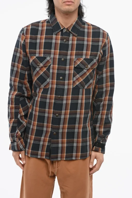 Online ICONS Overshirt Sahariana in Flanella di Cotone Motivo Tartan Uomo Camicie