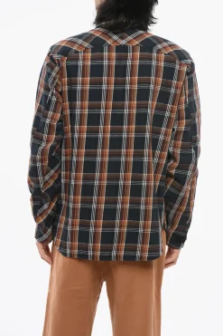 Online ICONS Overshirt Sahariana in Flanella di Cotone Motivo Tartan Uomo Camicie