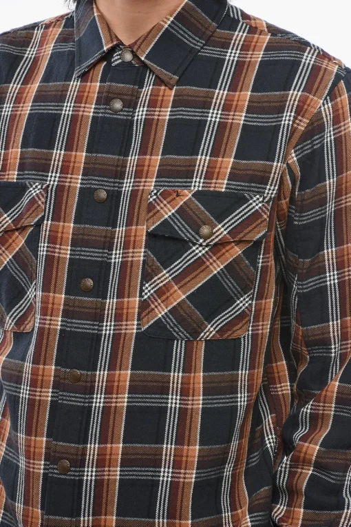 Online ICONS Overshirt Sahariana in Flanella di Cotone Motivo Tartan Uomo Camicie