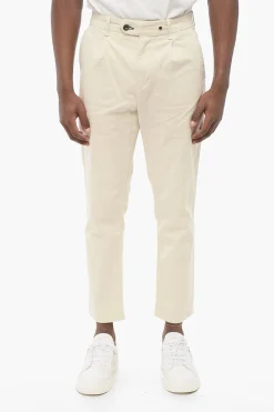 Sale ICONS Pantaloni Chino in Cotone Stretch ad 1 Pince Uomo Pantaloni