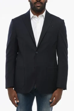 Outlet ID Blazer Monopetto IDENTITY Ricamato Con Taschino Zip Uomo Giacche