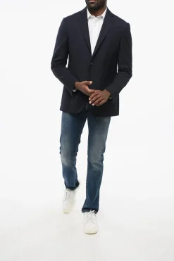 Outlet ID Blazer Monopetto IDENTITY Ricamato Con Taschino Zip Uomo Giacche