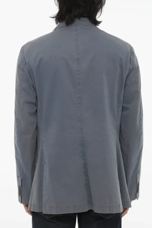 Online ID Blazer Semifoderato in Cotone con Tasche a Toppa Uomo Giacche