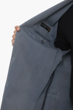 Online ID Blazer Semifoderato in Cotone con Tasche a Toppa Uomo Giacche