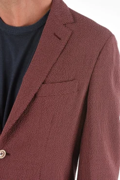 Sale ID Blazer Sfoderato con Motivo Micro Check Uomo Giacche