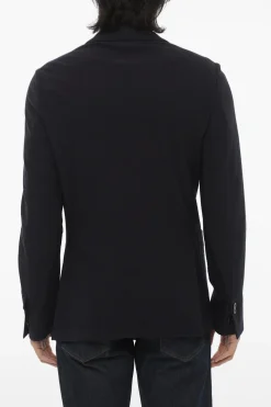 Best ID Blazer Sfoderato in Misto Lana con Tasche a Toppa Uomo Giacche