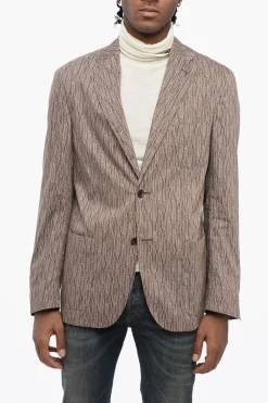 ID Blazer Sfoderato in Misto Cotone con Tasche a Toppa>Corneliani Best