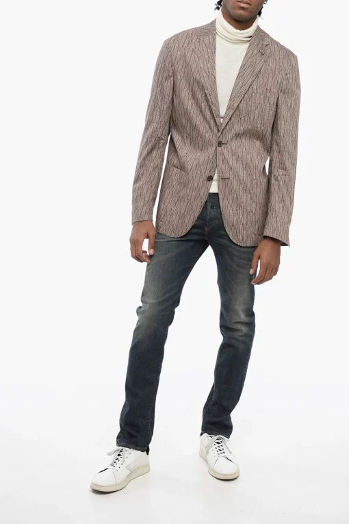 ID Blazer Sfoderato in Misto Cotone con Tasche a Toppa>Corneliani Best