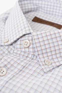 Clearance ID Camicia Button-down in Misto Cotone con Motivo Gingham Uomo Camicie