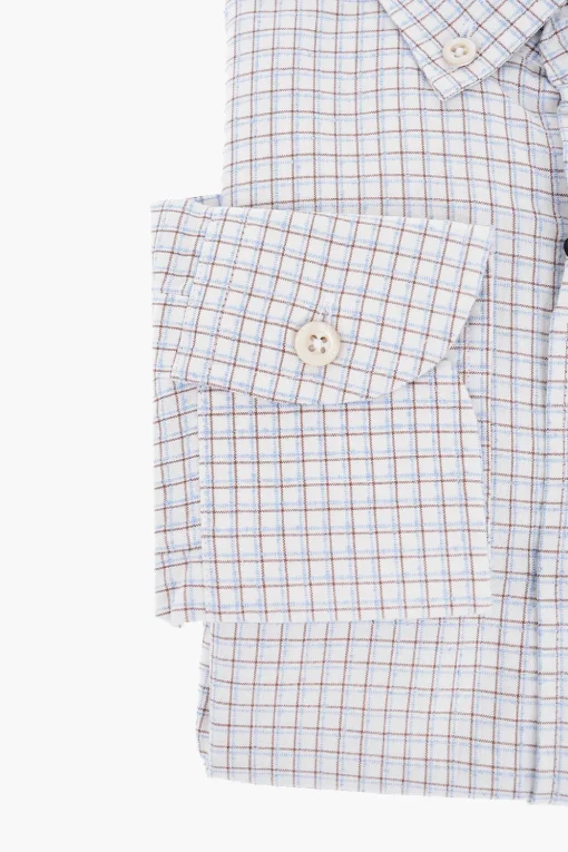 Clearance ID Camicia Button-down in Misto Cotone con Motivo Gingham Uomo Camicie