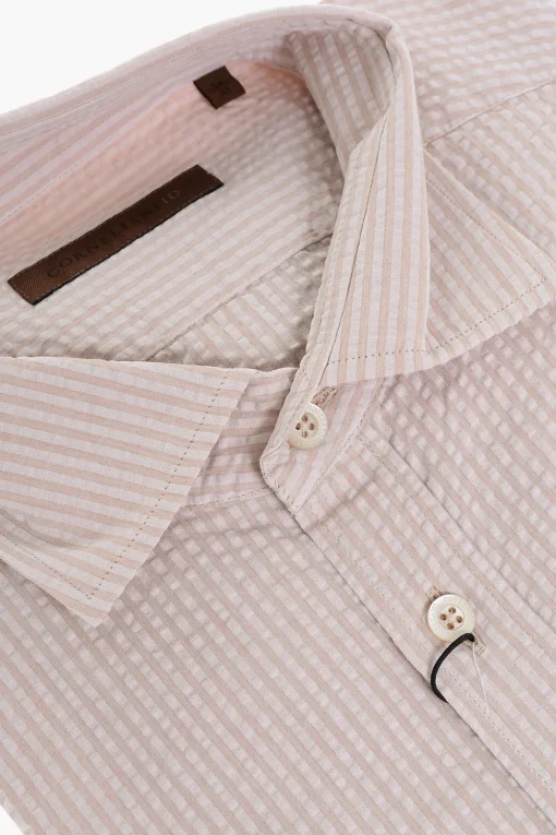 ID Camicia in Cotone a Righe Awning>Corneliani Outlet