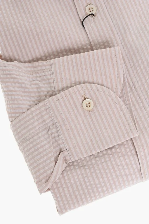 ID Camicia in Cotone a Righe Awning>Corneliani Outlet