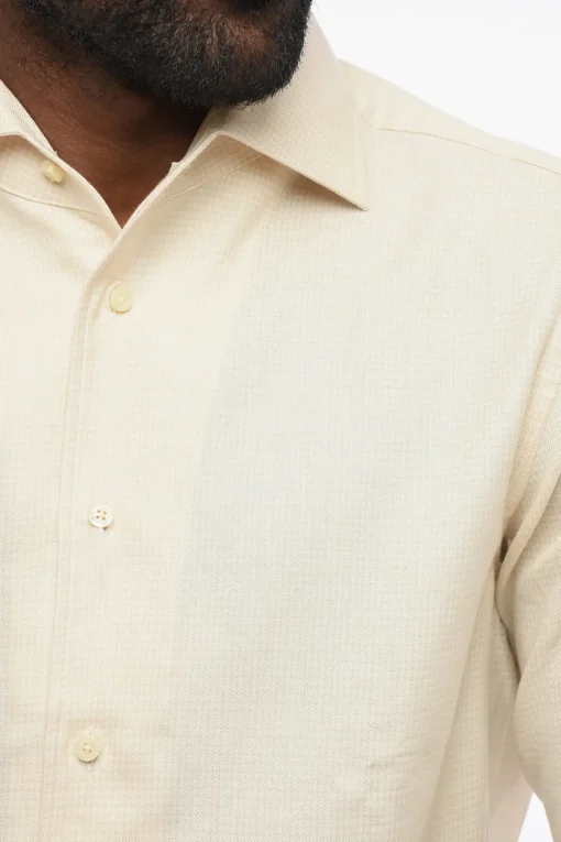 ID Camicia in Cotone con Motivo Pied de Poule>Corneliani Hot