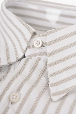 ID Camicia in Cotone Jacquard con Taschino a Toppa>Corneliani Discount