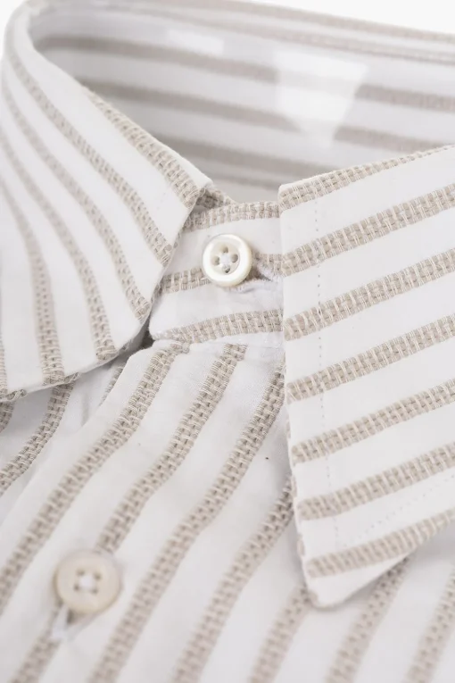 ID Camicia in Cotone Jacquard con Taschino a Toppa>Corneliani Discount