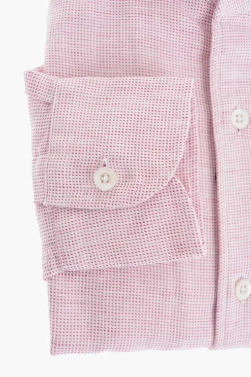 ID Camicia in Misto Lino Micro Pin Check>Corneliani Best