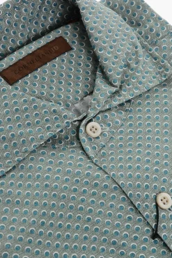 ID Camicia in Seta con Motivo a Pois>Corneliani Hot