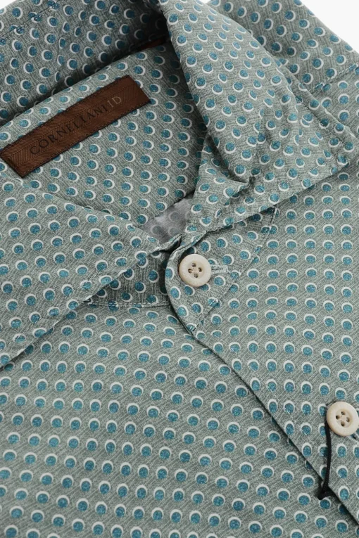 ID Camicia in Seta con Motivo a Pois>Corneliani Hot