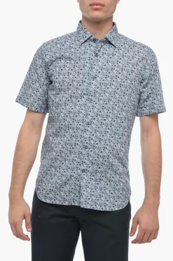 ID Camicia Slim Fit in Cotone con Motivo Floreale>Corneliani Sale