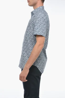 ID Camicia Slim Fit in Cotone con Motivo Floreale>Corneliani Sale
