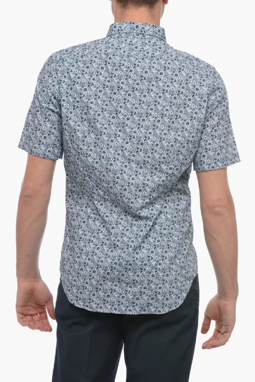 ID Camicia Slim Fit in Cotone con Motivo Floreale>Corneliani Sale