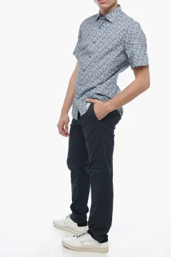 ID Camicia Slim Fit in Cotone con Motivo Floreale></noscript>Corneliani Sale