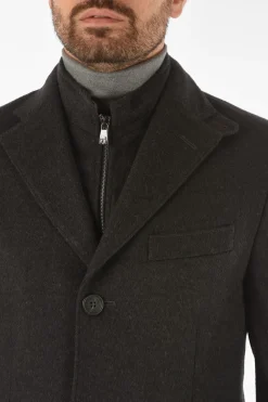 Discount ID cappotto chesterfield IDENTITY in lana vergine con chest piece removibile Uomo Cappotti E Trench