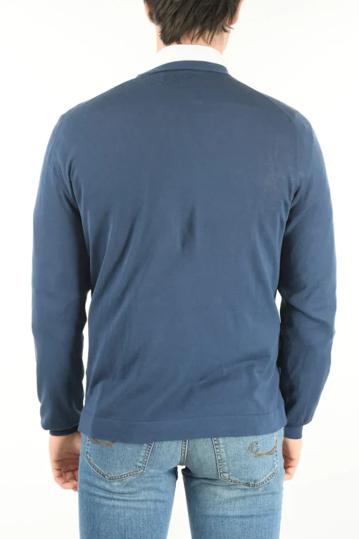 New ID Cardigan Doppiopetto in Cotone Uomo Maglieria