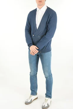 New ID Cardigan Doppiopetto in Cotone Uomo Maglieria