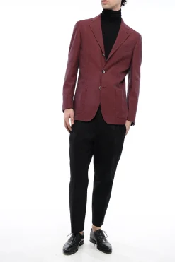 Online ID Giacca a 3 Bottoni in Cotone Due Spacchi Revers Classico Uomo Giacche