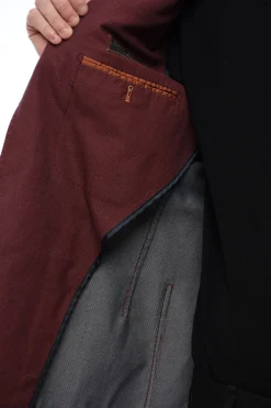 Online ID Giacca a 3 Bottoni in Cotone Due Spacchi Revers Classico Uomo Giacche