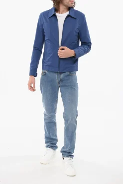 Outlet ID Giacca a Vento con Collo Camicia Uomo Giubbotti