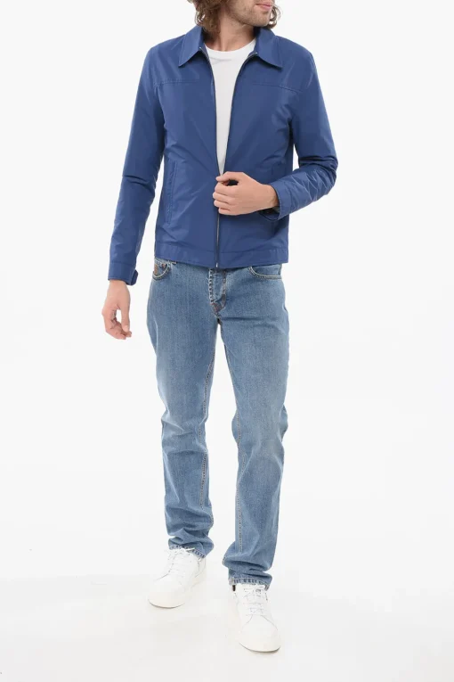 Outlet ID Giacca a Vento con Collo Camicia Uomo Giubbotti