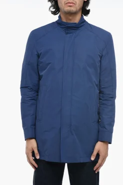 Clearance ID Giacca a Vento OLLEY con Zip Frontale e Bottoni Uomo Giubbotti