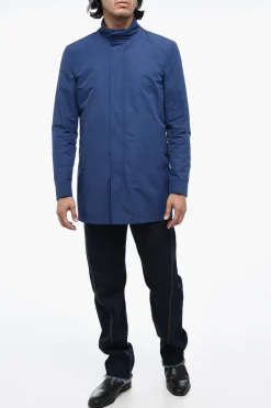 Clearance ID Giacca a Vento OLLEY con Zip Frontale e Bottoni Uomo Giubbotti
