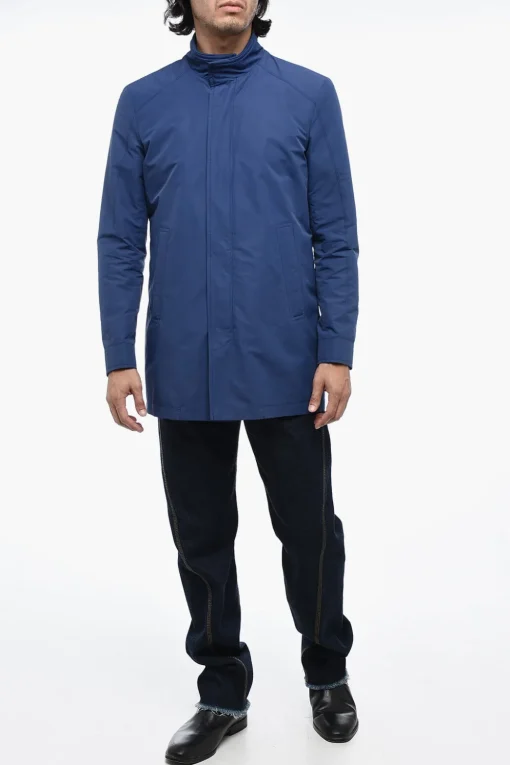 Clearance ID Giacca a Vento OLLEY con Zip Frontale e Bottoni Uomo Giubbotti