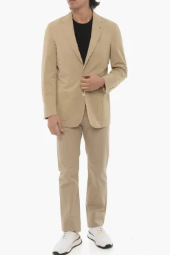 ID Giacca in Cotone e Seta Herringbone Sfoderata></noscript>Corneliani Online
