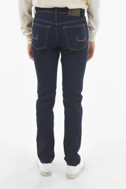 Clearance ID Jeans 5 Tasche Slim Fit con Cuciture a Vista Uomo Jeans