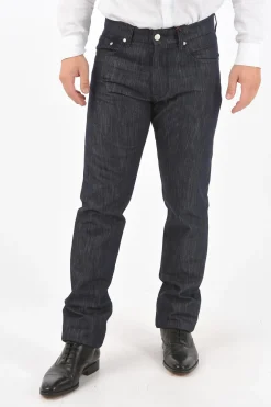New ID Jeans a 5 Tasche in Cotone e Seta Uomo Jeans
