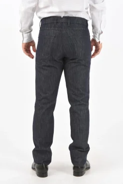 New ID Jeans a 5 Tasche in Cotone e Seta Uomo Jeans
