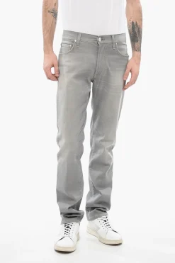 Outlet ID Jeans in Denim Stretch a Gamba Dritta 19cm Uomo Jeans