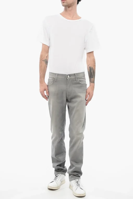 Outlet ID Jeans in Denim Stretch a Gamba Dritta 19cm Uomo Jeans