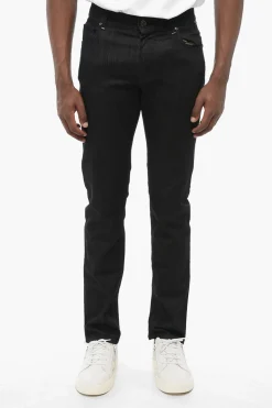 Fashion ID Jeans in Denim Stretch a Lavaggio Scuro Uomo Jeans