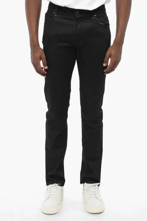 Fashion ID Jeans in Denim Stretch a Lavaggio Scuro Uomo Jeans