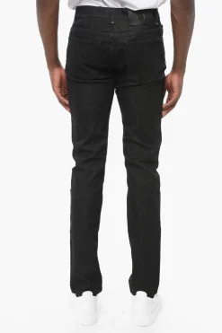 Fashion ID Jeans in Denim Stretch a Lavaggio Scuro Uomo Jeans