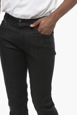 Fashion ID Jeans in Denim Stretch a Lavaggio Scuro Uomo Jeans