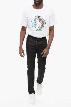 Fashion ID Jeans in Denim Stretch a Lavaggio Scuro Uomo Jeans