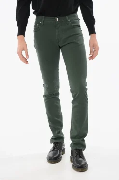 Sale ID Jeans Ricamati con Ton-sur-ton Uomo Pantaloni