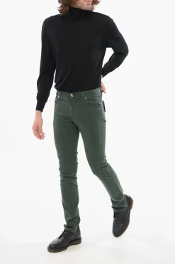 Sale ID Jeans Ricamati con Ton-sur-ton Uomo Pantaloni